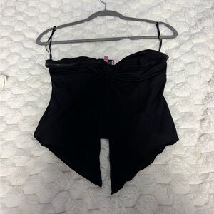 Edikted Black Strapless Crop Top
